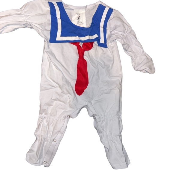 Ghostbusters Stay Puft Marshmallow Man Costume Infant 0-6Mo Months Baby - Picture 4 of 5